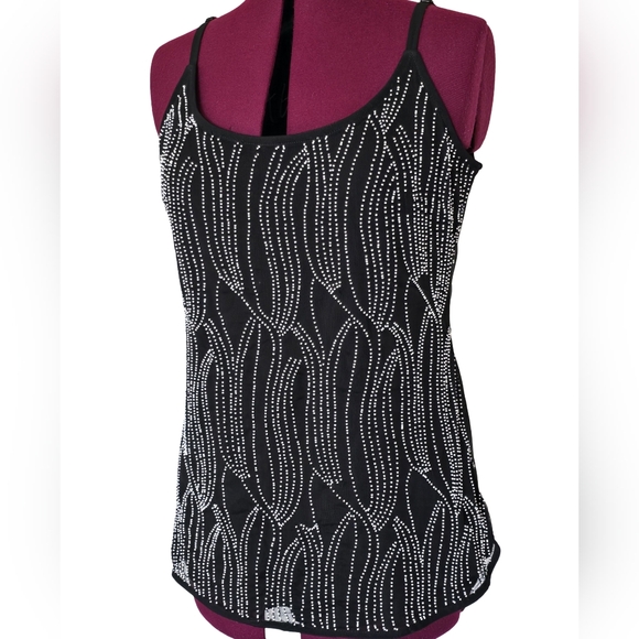 NWT White House Black Market Black Pearl Beaded Camisole Size M - Picture 3 of 7
